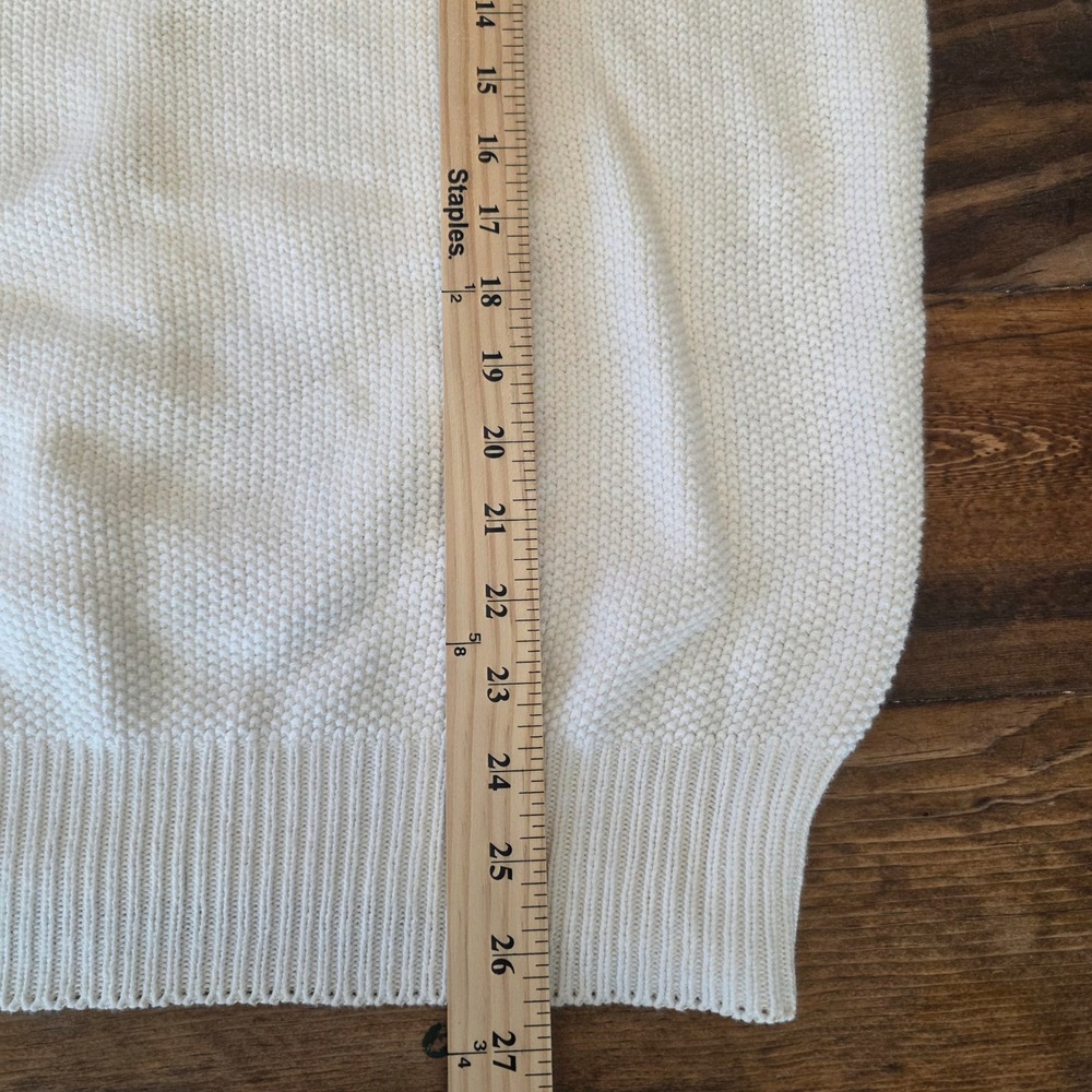 American Eagle Outfitters Mens Crew Neck Sweater White Cotton Size L - Picture 7 of 9
